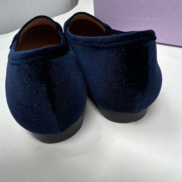 MADDEN GIRL Carmello Penny Loafers Size 7 Navy Blue Velvet Slip-On Flats Preppy - Picture 3 of 11